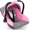 Bayer Design Puppen-Autositz Mit Dach Rosa/grau Mit Fee