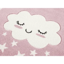 LIVONE Kinderteppich Kids Love Rugs WOLKE Rosa/weiss -Kinderperipheriegeräte livone kinderteppich kids love rugs wolke rosa weiss a410819 3
