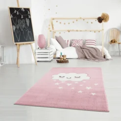 LIVONE Kinderteppich Kids Love Rugs WOLKE Rosa/weiss -Kinderperipheriegeräte livone kinderteppich kids love rugs wolke rosa weiss a410819 5