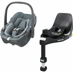Maxi-Cosi MAXI COSI Set Babyschale Pebble 360 Essential Grey Plus Basisstation FamilyFix 360