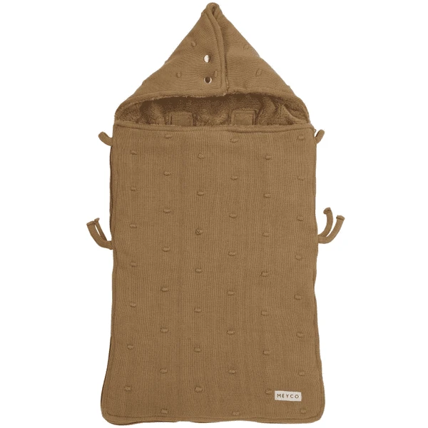 MEYCO Fußsack Mini Knots Toffee 40x82 Cm 1 MEYCO Fußsack Mini Knots Toffee 40x82 Cm