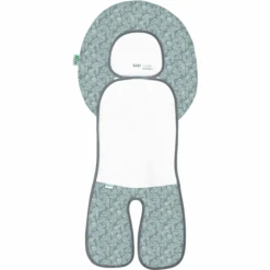 Odenwälder Autositz-Auflage Babycool White Leaves Grey