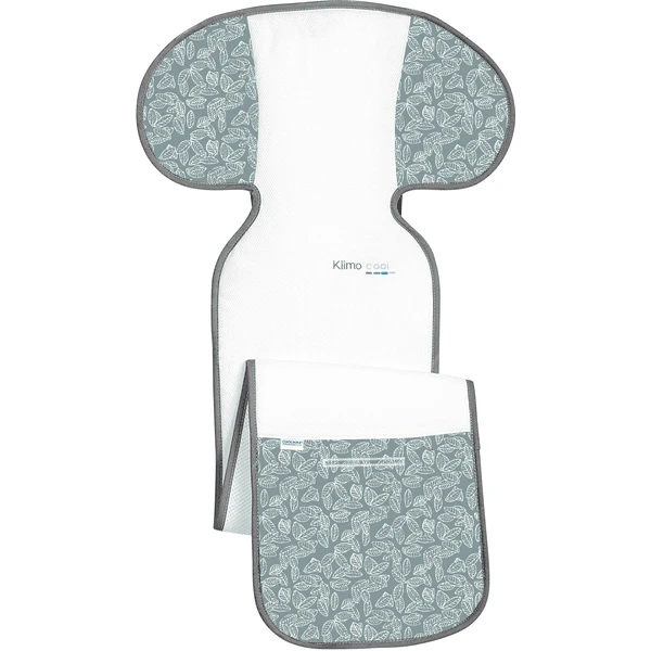Odenwälder Autositz-Auflage Groß Klimocool White Leaves Grey 1 Odenwälder Autositz-Auflage Groß Klimocool White Leaves Grey
